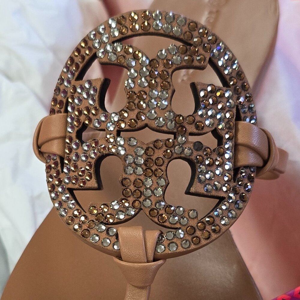 Tory Burch Crystal Miller Sandal Style 73953 Carmen Tan
